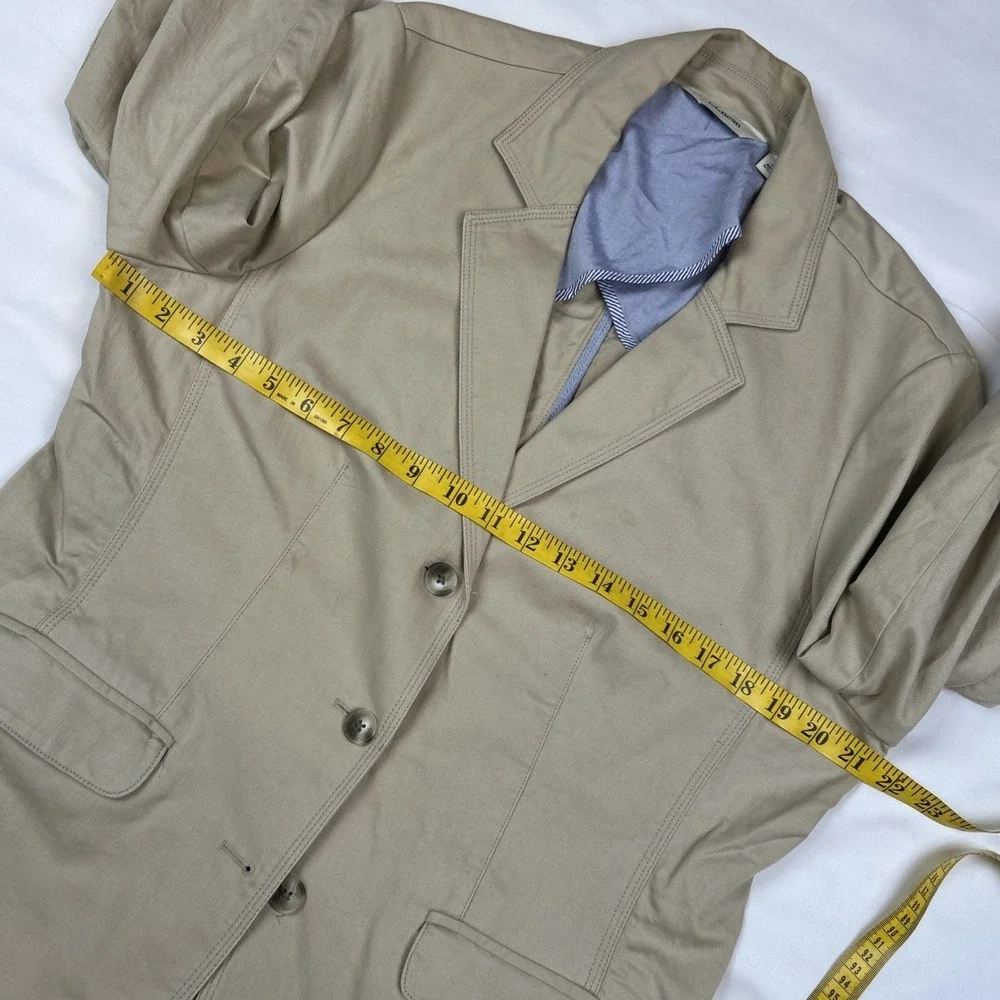 LL Bean Blazer Field Jacket Men's Large Sage Cotton Safari Unstructured Hunting